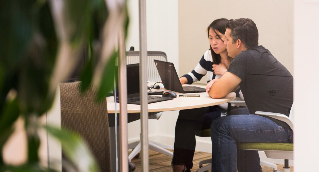 Intuit employees working through a rapid experiment